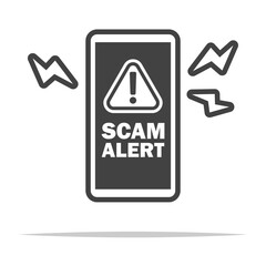Wall Mural - scam alert notification icon transparent vector isolated