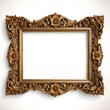 © Pod - An ornate, antique-style golden frame with intricate floral and scroll designs