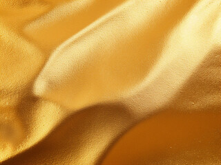 Poster - Close-up view of gold metal surface with intricate texture for design use