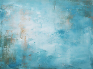 Wall Mural - Light cyan-painted grunge background with textured details