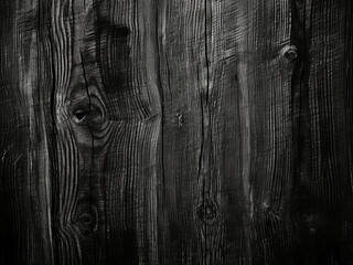 Poster - A dark black wood texture with natural grain patterns creating a stylish backdrop