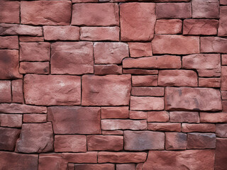 Wall Mural - Red sandstone wall texture with abstract stone design