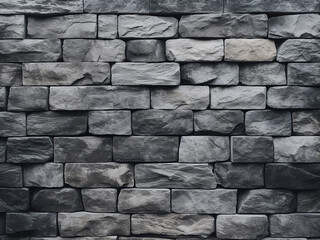 Wall Mural - Gray stone block wall with a textured background and natural details