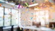© MyStockz - Casual Office Celebration with Confetti and Natural Light