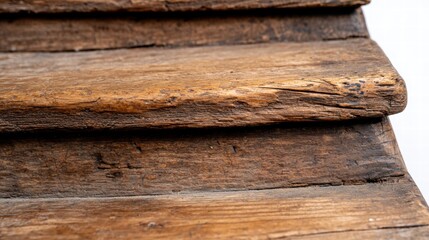 Wall Mural - Wooden ladder with subtle, worn steps