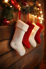 Canvas Print - Christmas Stockings Wall