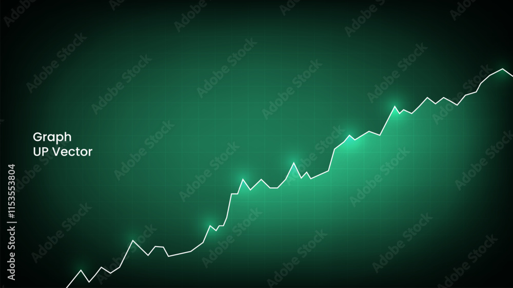 Stock Market Growth Illustration with Increasing Graph Going Up ...