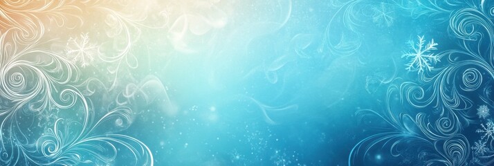 Poster - Winter frost patterns on glass create intricate designs that shimmer in soft light. Generative AI