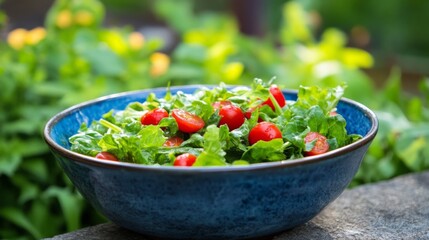 Sticker - Fresh Garden Salad in Outdoor Light Setting