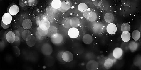 Wall Mural - abstract monochrome bokeh showcases stunning visual effects in a night shot. this abstract monochrom