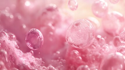 Canvas Print - Soft Pink Bubbles in a Modern Design Setting