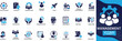 © CREATIVE DESIGNER  - Business and organization management icon set. manager, teamwork, strategy, marketing, business, planning, training, employee You can easily change the color