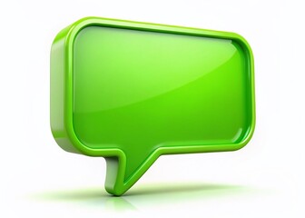 Wall Mural - Awesome 3D Green Speech Bubble - Bright, Sharp Photo