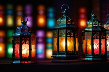 Wall Mural - christmas lantern in the night