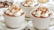 © Solaz - Steaming Hot Chocolates with Whipped Cream Topping