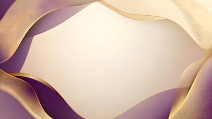 Wall Mural - Abstract Gold and Purple Wave Design Background