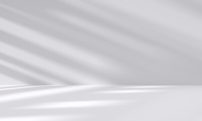 Wall Mural - abstract white studio room with light and shadow from window background for product display presenta