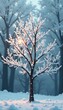 © Janmo - Bare tree with frosted branches and white blooms, white, branches