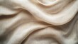 © Dari - Warm Beige Linen Fabric Texture - Draped Soft Textile Background