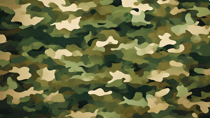 Wall Mural - 
camouflage, blurred background, khaki color, stylish army pattern