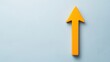 © Joeji - A vibrant yellow arrow pointing upward against a soft blue background, symbolizing progress and direction.