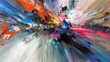 © bulegendut - Abstract colorful impasto painting.