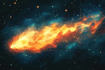 cosmic fire abstract nebula