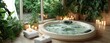 © Adul - A luxurious spa room featuring a bubbling jacuzzi aroma Luxurious spa with bubbling jacuzzi Relaxing spa retreat with soothing aroma Elegant spa room with jacuzzi ambiance