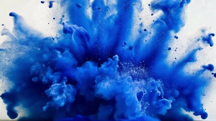 Wall Mural - this stunning blue powder splash brings energy and creativity to your visuals. perfect for design wo