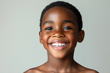 Wall Mural - Black teenager boy on a outdoors background