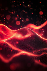 Wall Mural - A red and black abstract background with a wave of light