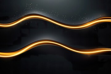 Wall Mural - abstract background with glowing lines. abstract light lines on dark background. 3d illustration