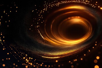 Wall Mural - abstract golden technology background. 3d illustration.