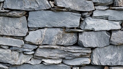 Canvas Print - rough natural slate stone wall texture for architectural and design backgrounds