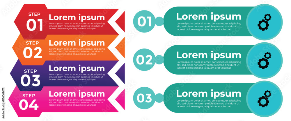 Modern Infographic slides presentation elements template. Business ...