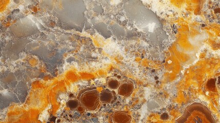 Wall Mural - abstract marble texture with rough patterns in orange and gray tones suitable for backgrounds or des