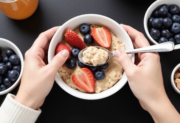 Sticker - cereal with blueberries