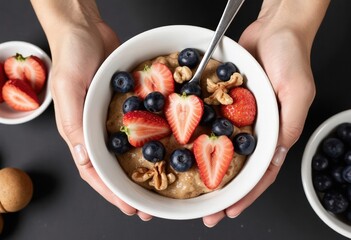 Wall Mural - muesli with berries