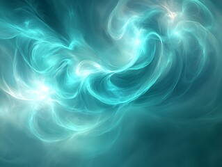 Gradient hues of aqua and teal blending smoothly with abstract light swirls.