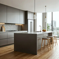 modern kitchen interior