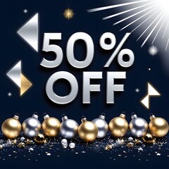 celebration banner of 50% sale 