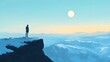 © Tonadech - A person standing on a mountaintop gazing into the horizon symbolizing the pursuit of new dreams