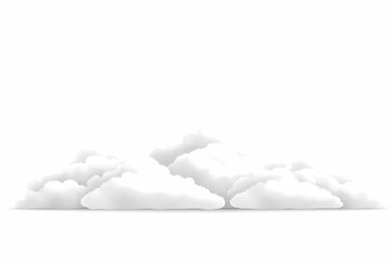 Wall Mural - soft white clouds against a minimalist white background design