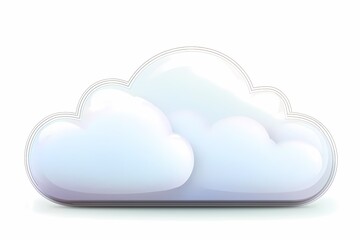 Wall Mural - soft white clouds with smooth edges on a light background
