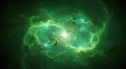 luminous green spiral nebulav