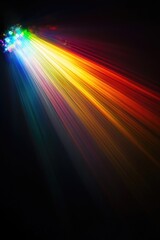 Poster - Rainbow Light on Black Background