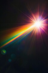 Wall Mural - bright light on black background