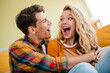 © deagreez - Photo of nice young couple hugging self laughing enjoy modern bright spring cozy interior flat indoors