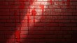 © YURCHENKO ROMAN - Red drips stain an exposed brick wall, creating a striking effect