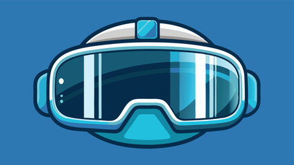 Leinwandbilder - Stylish virtual reality goggles design featuring a sleek blue color scheme, suitable for gaming and immersive experiences in a tech-centric environment